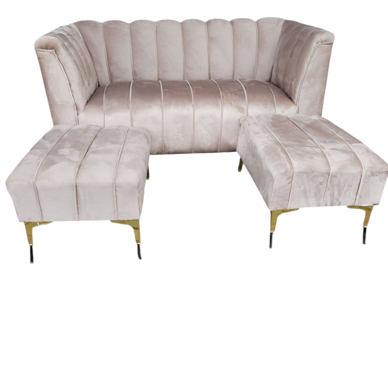 2 Seater Couch With 2 Ottoman
