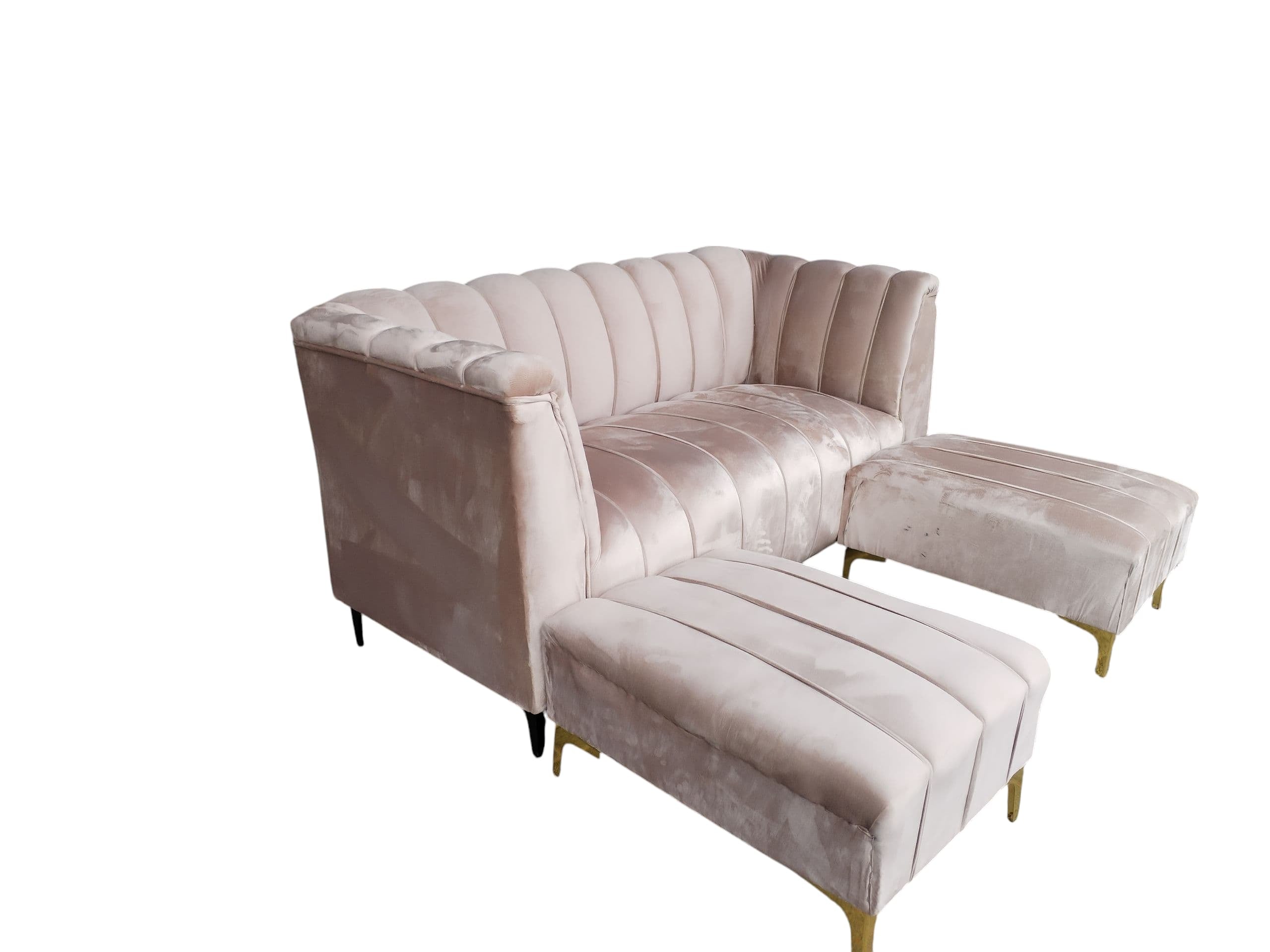 2 Seater Couch With 2 Ottoman