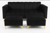 3 seater black couch